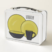 Beispiel für das Set von Tableware Cartoon Metall Brotdose (Rückseite)