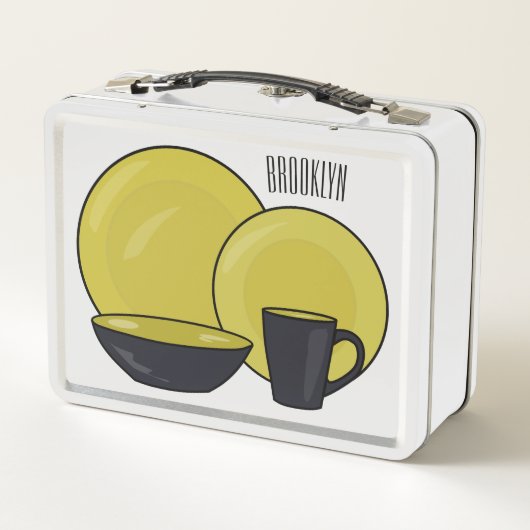 Beispiel für das Set von Tableware Cartoon Metall Brotdose (Rückseite)