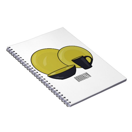 Beispiel für das Set von Tableware Cartoon Notizblock (Rechte Seite)