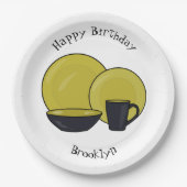 Beispiel für das Set von Tableware Cartoon Pappteller (Vorderseite)