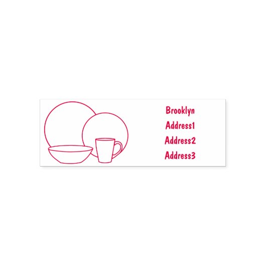 Beispiel für das Set von Tableware Cartoon Permastempel (Design)