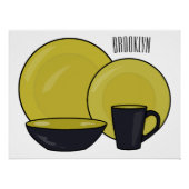 Beispiel für das Set von Tableware Cartoon Poster (Vorderseite)