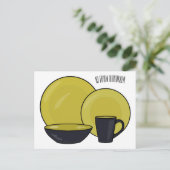Beispiel für das Set von Tableware Cartoon Postkarte (Stehend Vorderseite)