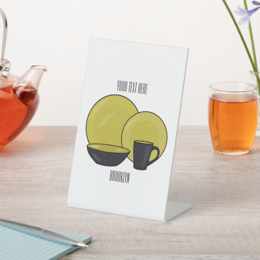 Beispiel für das Set von Tableware Cartoon Sockelschild (In SItu)