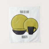 Beispiel für das Set von Tableware Cartoon Wandteppich (Vorderseite)