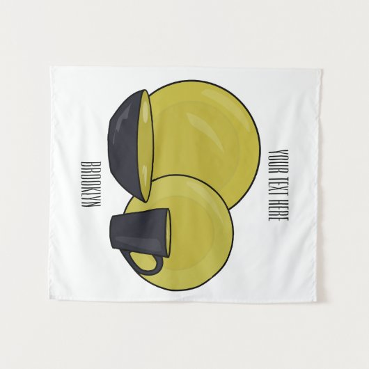 Beispiel für das Set von Tableware Cartoon Wandteppich (Vorderseite (Horizontal))