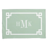 Beispiel für das Standardkissengehäuse mit grünem Kissenbezug (Vorderseite-Rechts)