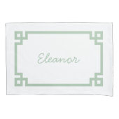 Beispiel für das Standardkissengehäuse mit grünem  Kissenbezug (Vorderseite)