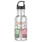 Beispiel für den Cartoon von Bubble Tee Edelstahlflasche (Vorderseite)