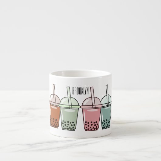 Beispiel für den Cartoon von Bubble Tee Espressotasse (Vorderseite)