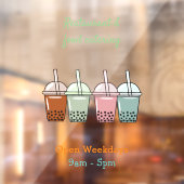 Beispiel für den Cartoon von Bubble Tee Fensteraufkleber (Blatt 2)