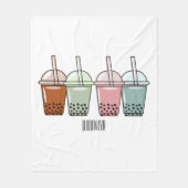 Beispiel für den Cartoon von Bubble Tee Fleecedecke (Vorderseite)