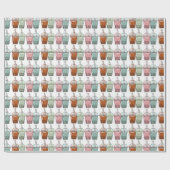 Beispiel für den Cartoon von Bubble Tee Geschenkpapier (Flach)