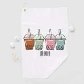 Beispiel für den Cartoon von Bubble Tee Golfhandtuch (Insitu)