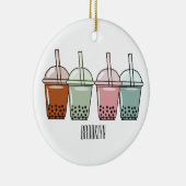 Beispiel für den Cartoon von Bubble Tee Keramik Ornament (Rechts)