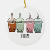 Beispiel für den Cartoon von Bubble Tee Keramik Ornament (Vorne)
