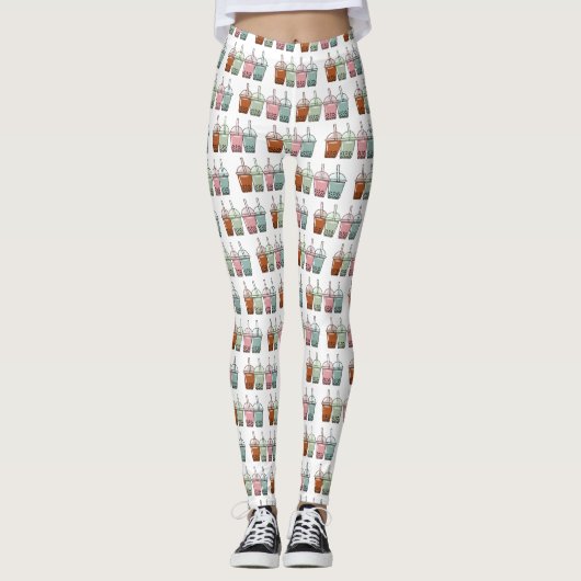 Beispiel für den Cartoon von Bubble Tee Leggings (Vorderseite)