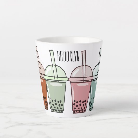 Beispiel für den Cartoon von Bubble Tee Milchtasse (Vorderseite)