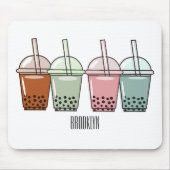 Beispiel für den Cartoon von Bubble Tee Mousepad (Vorne)