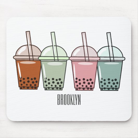 Beispiel für den Cartoon von Bubble Tee Mousepad (Vorne)