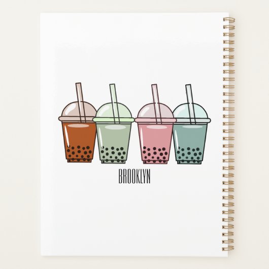 Beispiel für den Cartoon von Bubble Tee Planer (Rückseite)