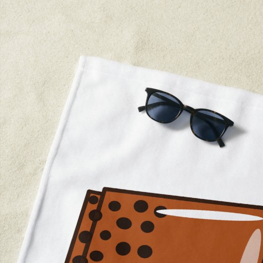 Beispiel für den Cartoon von Bubble Tee Strandtuch (Beispiel)