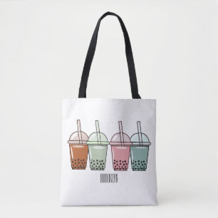 Beispiel für den Cartoon von Bubble Tee Tasche