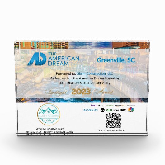 Beispiel für den Host Award Fotoblock (Vorderseite)