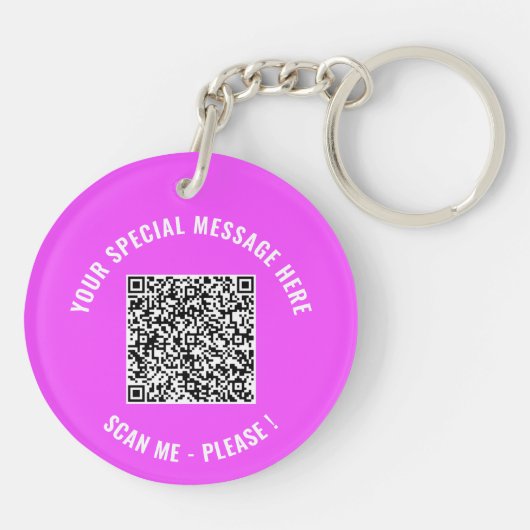 Beispiel für den QR-Code und den benutzerdefiniert Schlüsselanhänger (Rückseite)