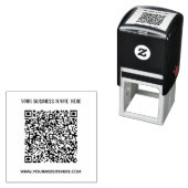 Beispiel für die Briefmarke von QR-Code-Firmenname Permastempel (Beispiel)