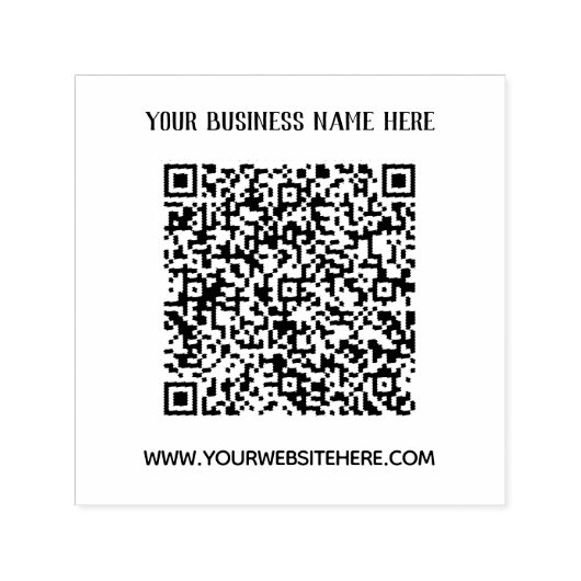 Beispiel für die Briefmarke von QR-Code-Firmenname Permastempel (Design)