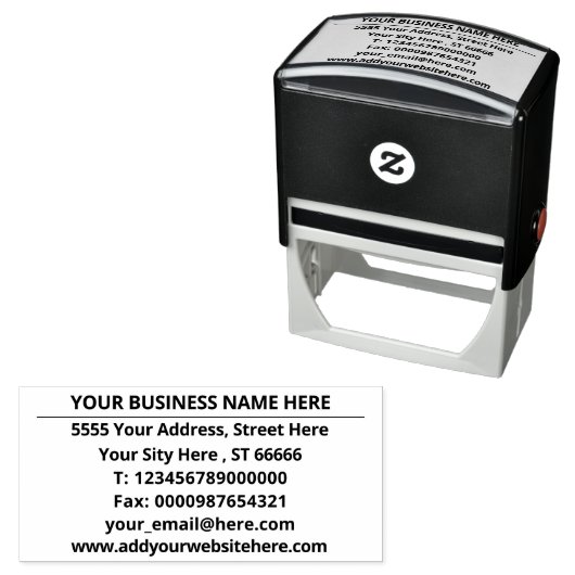 Beispiel für die eigene Address-Briefmarke Permastempel (Beispiel)