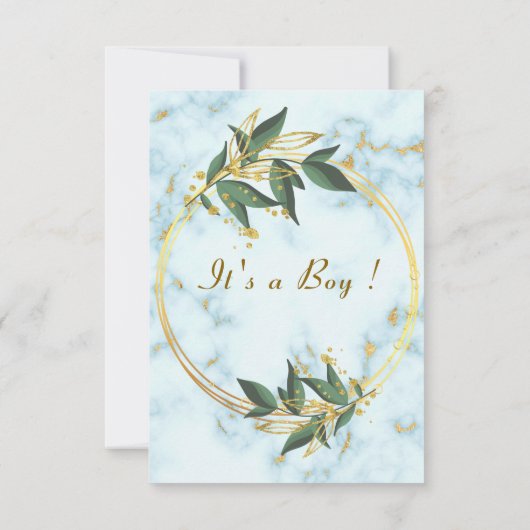 Beispiel für die Einladung von Dusche aus Goldmarb (Rückseite)