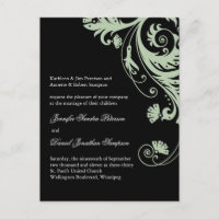 Beispiel für die Hochzeitspostkarte für Jen