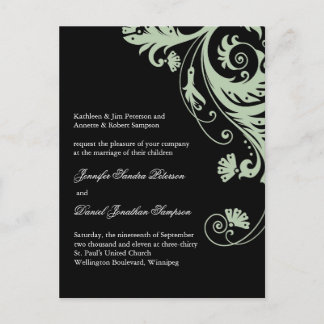Beispiel für die Hochzeitspostkarte für Jen Postkarte