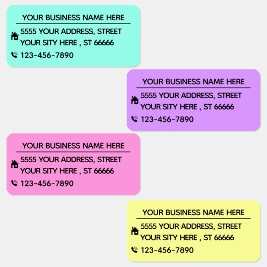 Beispiel für die Namen Ihrer Firmenanschrift Etiketten (Gruppe)