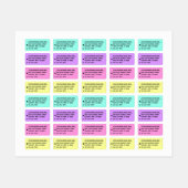 Beispiel für die Namen Ihrer Firmenanschrift Etiketten (Blatt)