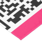 Beispiel für die QR-Code-Scan-Info Tischdecke (Schrägansicht)