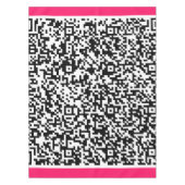 Beispiel für die QR-Code-Scan-Info Tischdecke (Vorderseite)