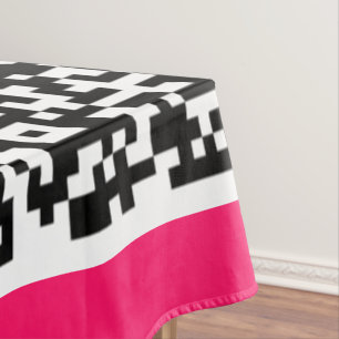 Beispiel für die QR-Code-Scan-Info Tischdecke