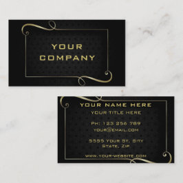 Beispiel für die schwarze Gold-Visitenkarte Visitenkarte
