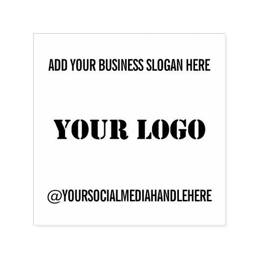 Beispiel für die soziale Briefmarke Ihres Firmenlo Permastempel (Design)