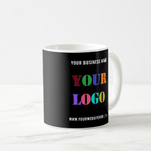 Beispiel für die Tasse von Firmenlogo und Textcoff
