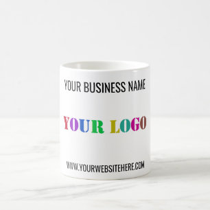 Beispiel für die Tasse von Firmenlogo und Textcoff