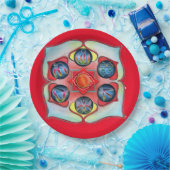 Beispiel für ein Basischakra Pappteller (Party)