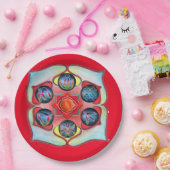 Beispiel für ein Basischakra Pappteller (Party)