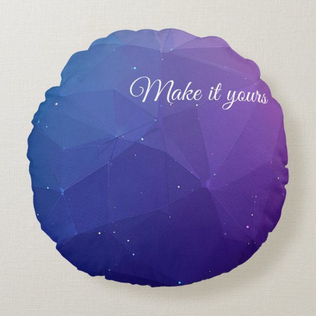 Beispiel für ein benutzerdefiniertes Polygonmuster Rundes Kissen (Vorderseite)