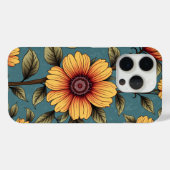 Beispiel für ein strahlendes Sonnenblumenmuster Case-Mate iPhone Hülle (Rückseite (Horizontal))