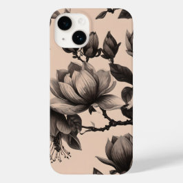 Beispiel für ein Vintages monochromes Magnolia-Mus Case-Mate iPhone 14 Hülle