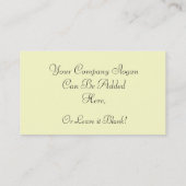 Beispiel für eine individuelle Visitenkarte1 Visitenkarte (Rückseite)